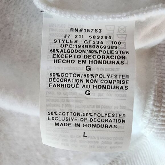 NWD Champion Powerblend White Multicolor Spell Out Sweatshirt Womens Large - Picture 9 of 13